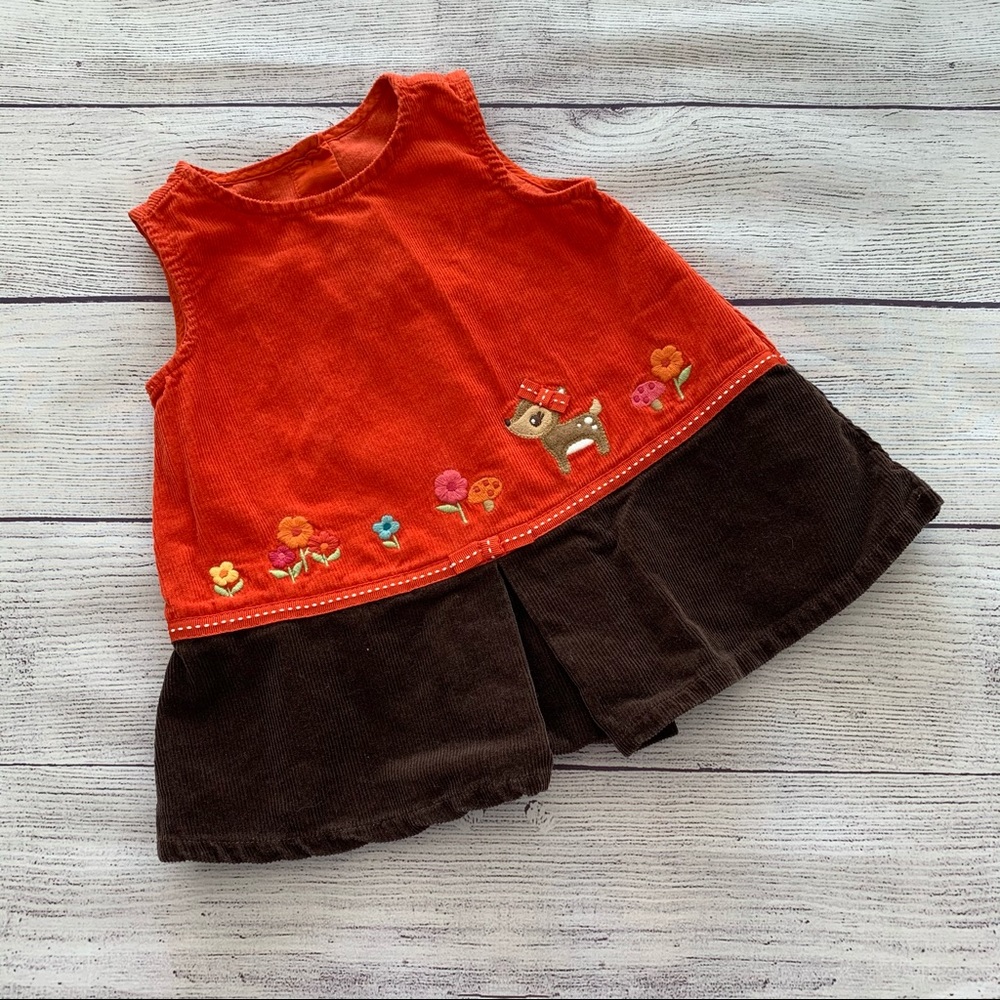 Gymboree Corduroy Woodland Friends Jumper 3-6 mos